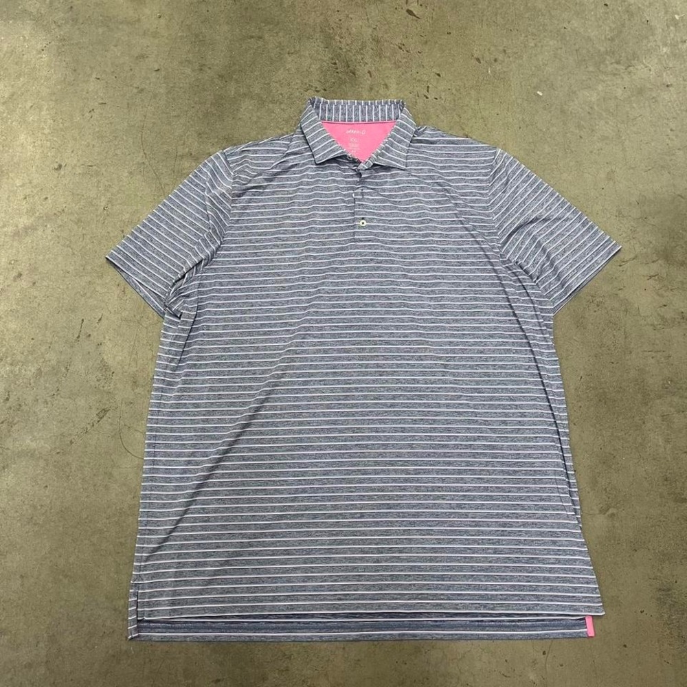 Johnnie-O UPF 50 Sun‎ protection striped golf polo